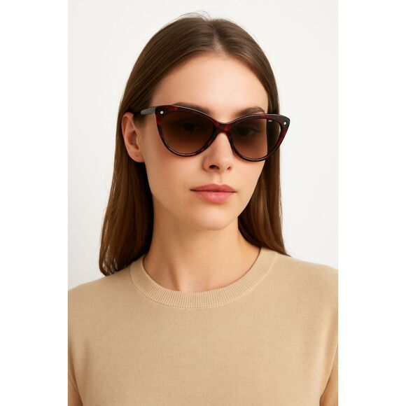 NIB Balmain Cat Eye Sunglasses Tortoise Brown Gradient Lenses Women’s Designer - Picture 1 of 10